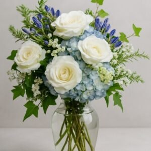 Elegant Blue & White Floral Bouquet Picture18 300x300