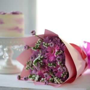 the lavender blush cake & bloom set
